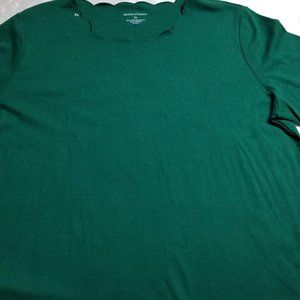 Draper's & Damon woman's top green short sleeve 2X‎